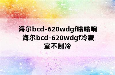 海尔bcd-620wdgf嗡嗡响 海尔bcd-620wdgf冷藏室不制冷